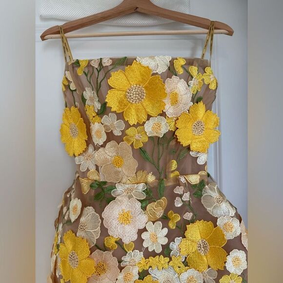 NWOT BRONX AND BANCO Jasmine Maraya Mini Dress in Yellow - Picture 6 of 16